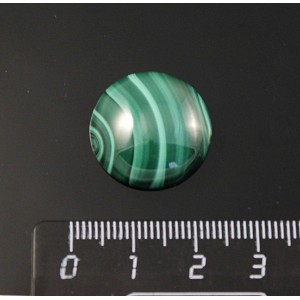 Малахит, кабошон круг 20мм