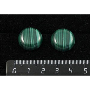 Малахит, кабошон круг 18мм