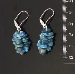 Серьги из апатита, галтовка, 3 нити