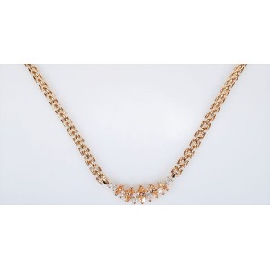 Колье из фианита шампань "новое"