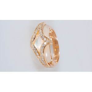 Кольцо с перламутром белым "изыск"