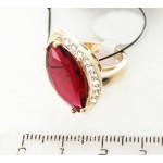 Кольцо с корундом красным (рубин синт.), "Венеция"