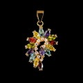 Кулон из циркона мульти "павлин"