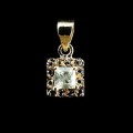 Кулон из циркона (черно-белый) "карат"