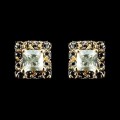 Серьги из циркона (черно-белый) "карат"