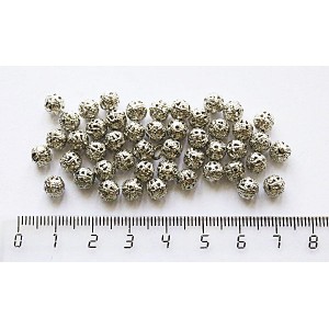 Бусины ажурные металл 6мм