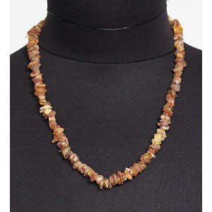 Бусы из янтаря, галтовка, однотонные, необработанные, 46-48см