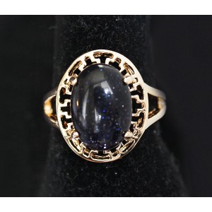 Кольцо c авантюрином (имитация), греческое