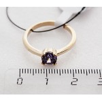 Кольцо с аметистом (синт.) "1 камень"