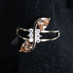 Кольцо с фианитом шампань "Флоренция"