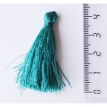 Кисточки для украшений декоративные, шелковистые, цвет изумрудный, размер 4 см