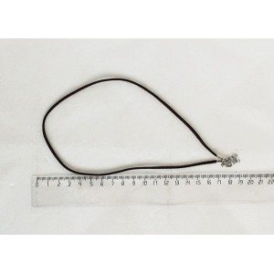 Шнур плоский коричневый, замша иск., с замком