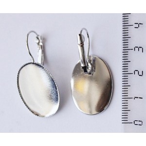 Основа для серег, сеттинг овал 25х18мм, пара