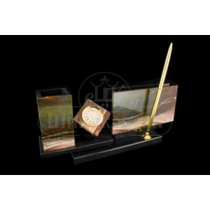 Прибор письменный из яшмы 285*70*115 мм