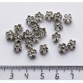 Бусина-разделитель "цветок", цвет античное серебро, 7mm
