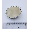 Основа для броши с бортиками в виде петелек, сеттинг овал 25х18мм