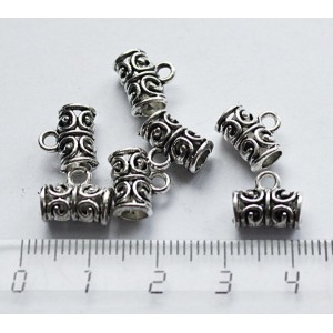 Бейлы узор литьё, цвет платина, 11*9*5.5 мм