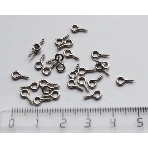 Винт для бижутерии 8mm x 4mm цвет никель