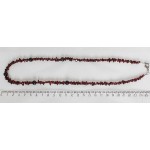 Бусы из граната, 50см, 1 нить, галтовка мелкая +шарик 8мм