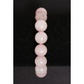 Браслет из розового кварца, шарик 12мм