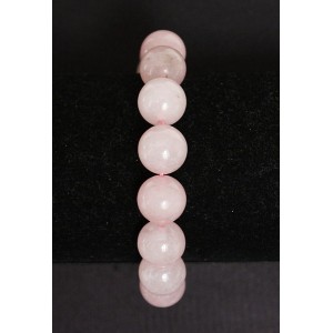 Браслет из розового кварца, шарик 12мм