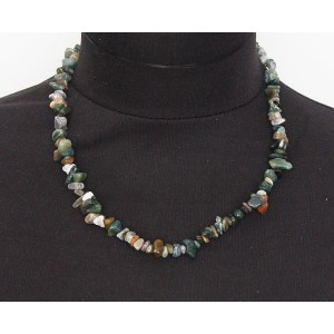 Бусы зеленая яшма галтовка 52-54 см