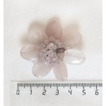 Брошь из розового кварца "цветок", овалы+галтовка