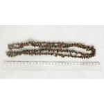Бусы из унакита длинные 120см, галтовка мелкая