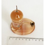 Подсвечник "Храм" под тонкую свечу из селенита, 50*80*115