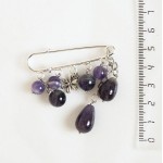 Брошь-булавка с аметистом