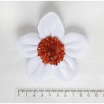 Брошь из сердолика и бархата "цветок", диаметр 9см