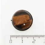Брошь из тигрового глаза "ромашка", овал 25х18мм