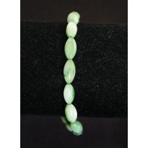 Браслет из перламутра, рис 11мм, цвет светло-зеленый