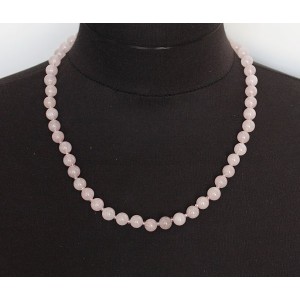 Бусы из розового кварца, 50см, шарик 8мм