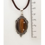 Кулон из тигрового глаза "медальон", овал 25х18мм