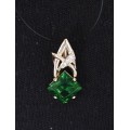 Кулон из циркона зеленого "нимфа"