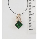 Кулон из циркона зеленого "нимфа"