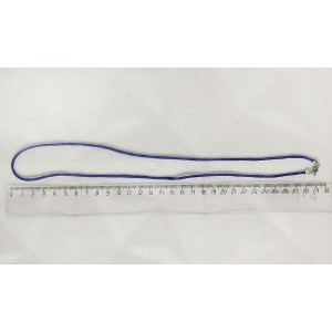 Шнур атласный, цвет синий, с замком