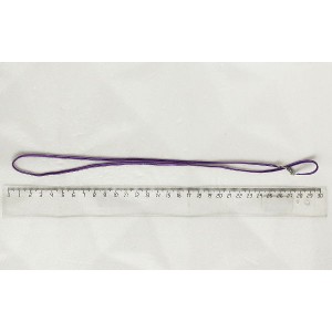 Шнур косичкой плоский, цвет фиолетовый, с замком