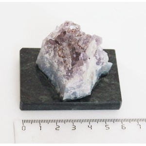 Сувенир из аметиста (друза, кристаллы) и змеевика (подставка 60х40мм)