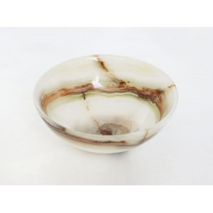 Пиала из оникса средняя 125*125*42 мм 380гр.