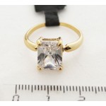 Кольцо с цирконом белым "квадрат"