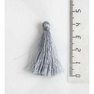 Кисточки для украшений декоративные, шелковистые, цвет серый, размер 4 см