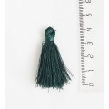 Кисточки для украшений декоративные, шелковистые, цвет темный изумруд, размер 4 см