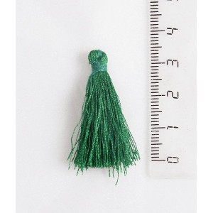 Кисточки для украшений декоративные, шелковистые, цвет зеленый, размер 3см