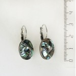 Серьги из гелиотиса, овал 18х13мм замок петелька