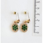 Серьги из циркона зеленого "Екатерина"