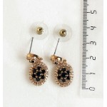 Серьги из циркона (черно-белый) "Екатерина"