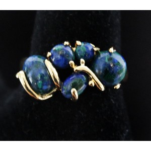 Кольцо с азуритом "капель"