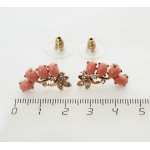 Серьги из коралла оранжевого "ягодная гроздь"